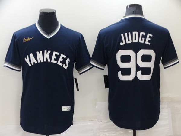 Men's New York Yankees #99 Aaron Judge Navy Stitched Baseball Jersey